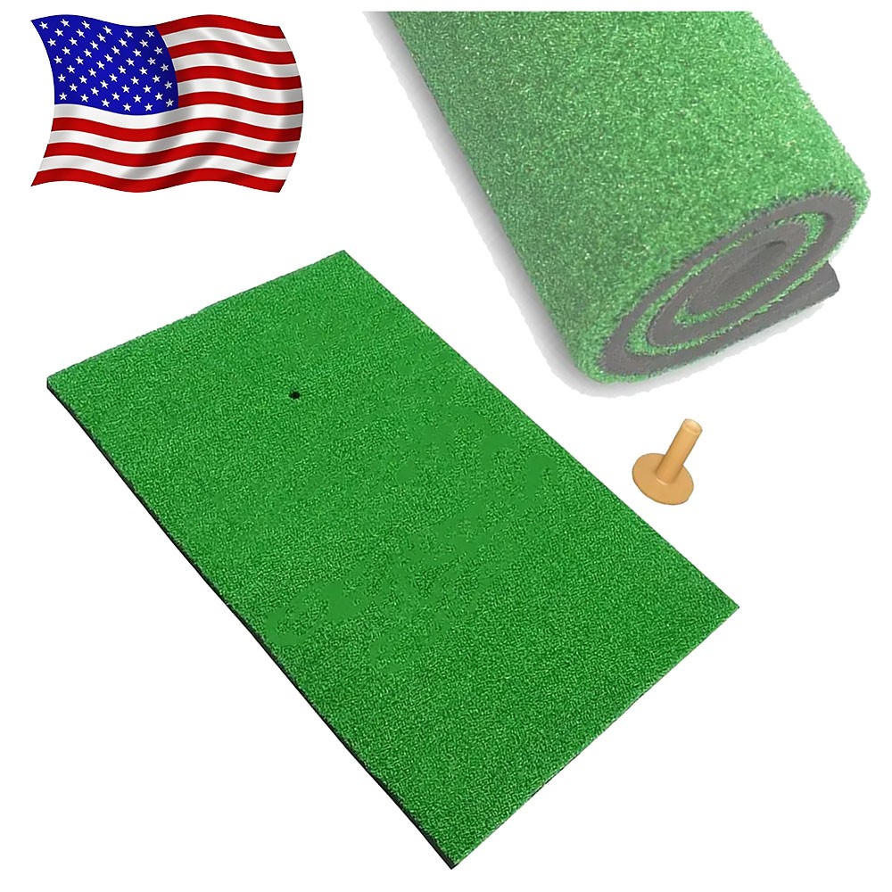 Mini Golf Practice Mat Portable Artificial Turf Training Pad Tee Development