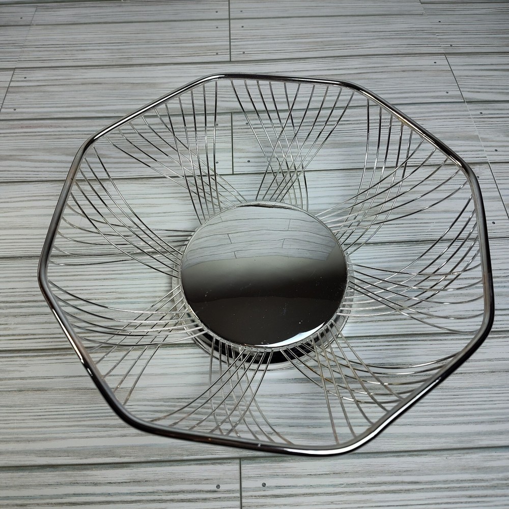 Vintage Silver Plated Bread Fruit Basket Beautiful Silver Plated Wire