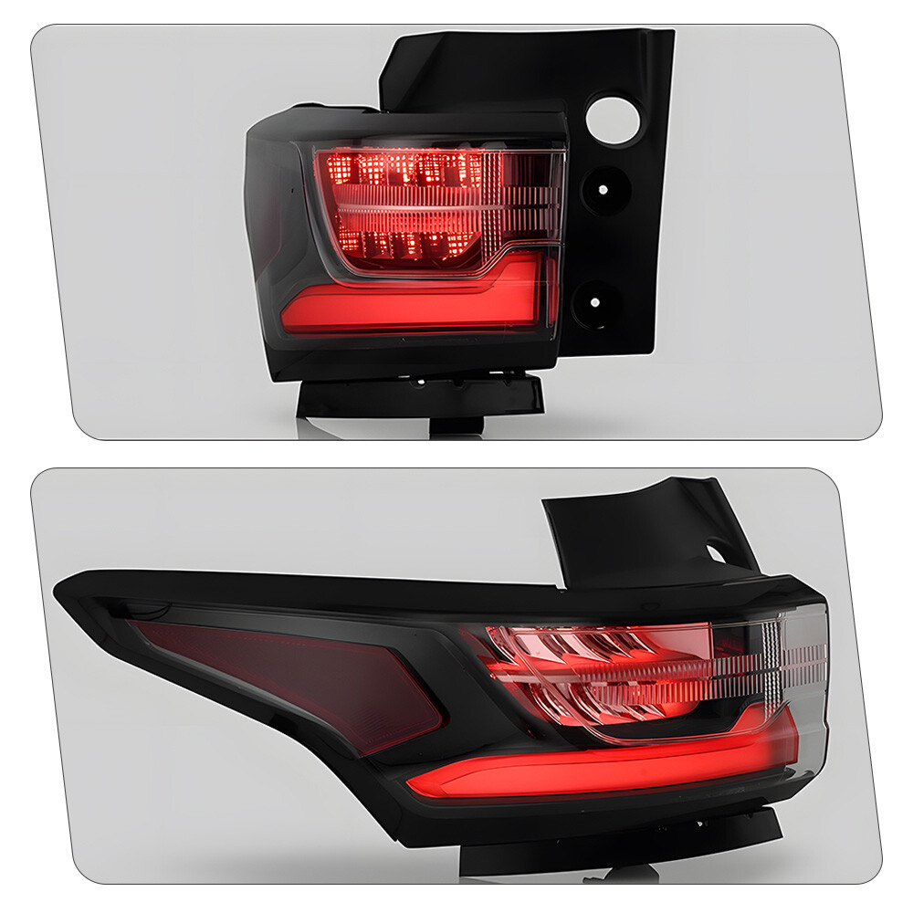 For 2018-2021 Chevy Traverse Full LED Tail Lights Black Outer Left+Right Pair