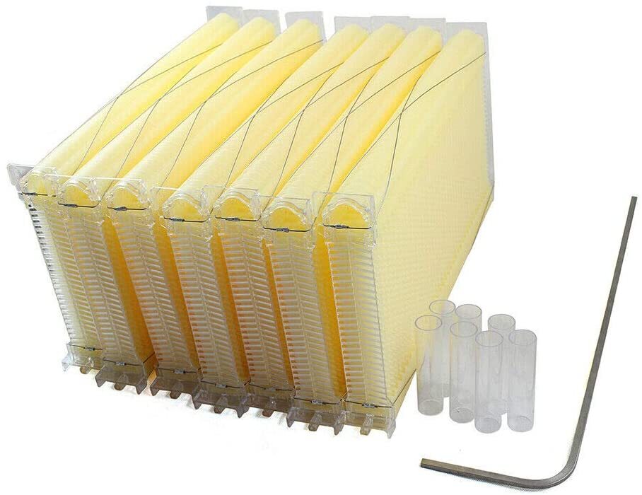 7 Pcs Auto Seep Honey Hive Beehive Frames Or 2 Layer Beekeeping Wooden House