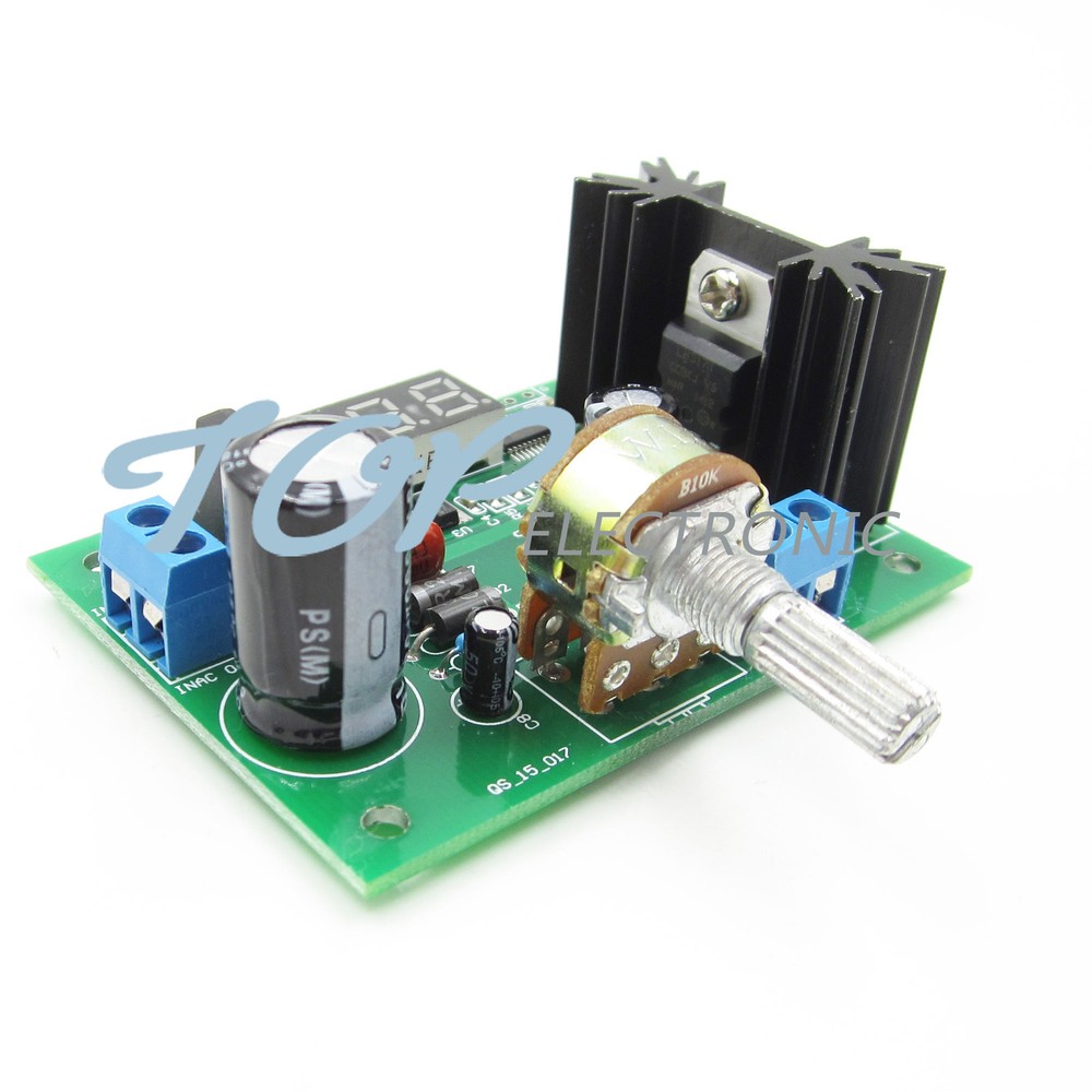 AC/DC LM317 Step-down Voltage Regulator Power Supply Module LED Voltmeter