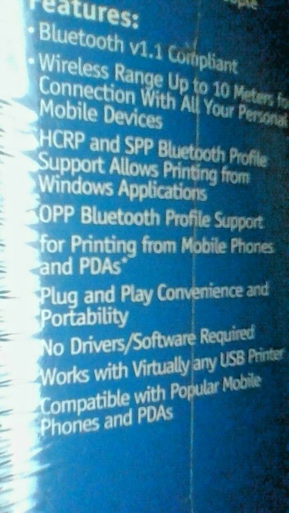 D-LINK PRINTER ADAPTER BLUETOOTH USB ( DBT-320 ) PLUG & PLAY USB PRINTERS