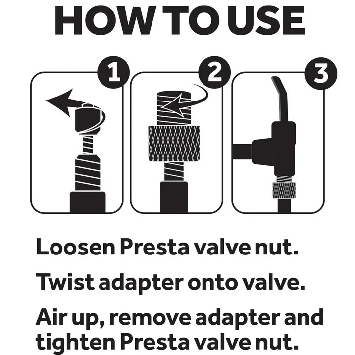 Slime Bicycle Tire Valve Adapter Presta to Schrader (Standard 2 Pc)