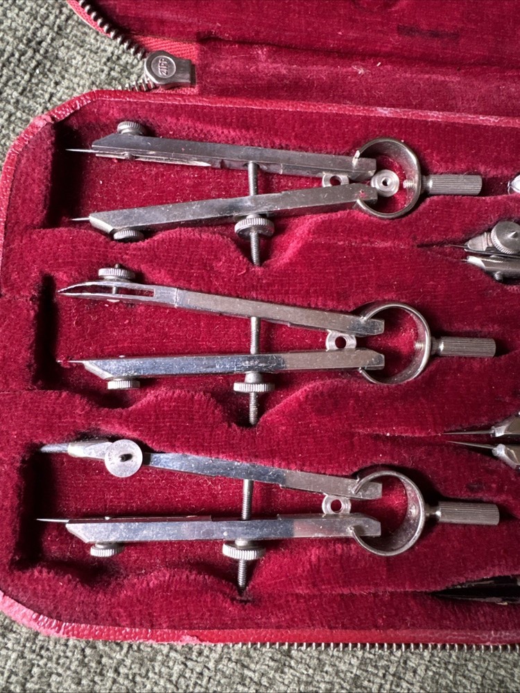 Compass Set ‘matric’ German Made In Case Complete Set O907