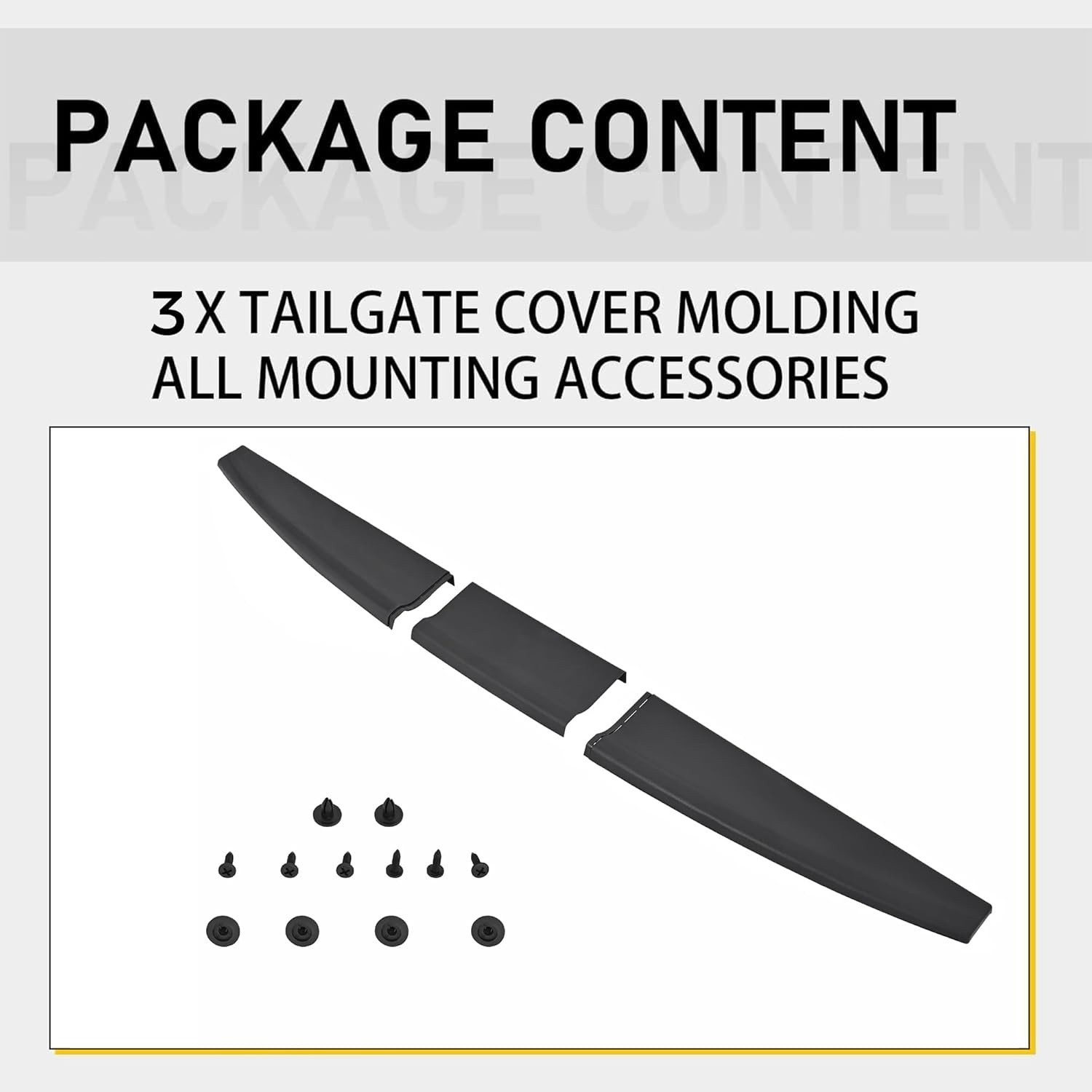 Fits Dodge Ram 1500 2500 3500 09-19 Tailgate Top Protector Molding Cap Spoiler