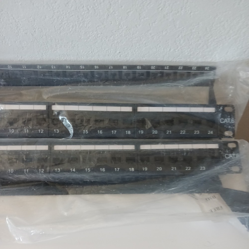 Two 24 Port Cat6 Keystone Patch Panel