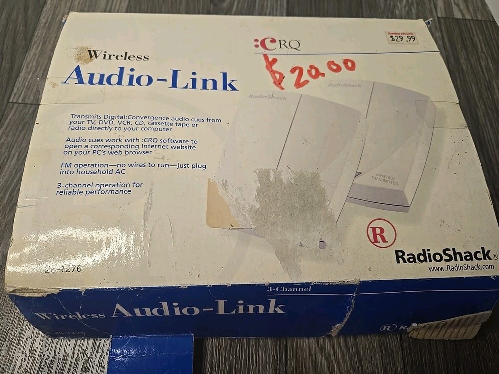 Radio Shack Wireless Audio Transmitter 26-1276