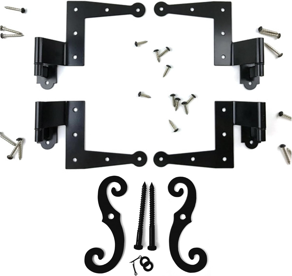 Stainless Steel Colonial Shutter Hardware (1/2" Offset) Complete Window Kit
