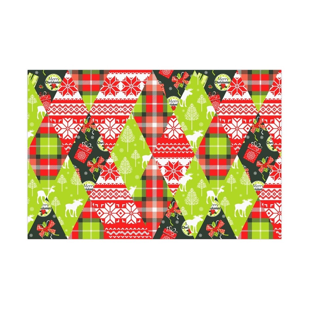 Wrap Papers - Christmas and new year patchwork seamless
