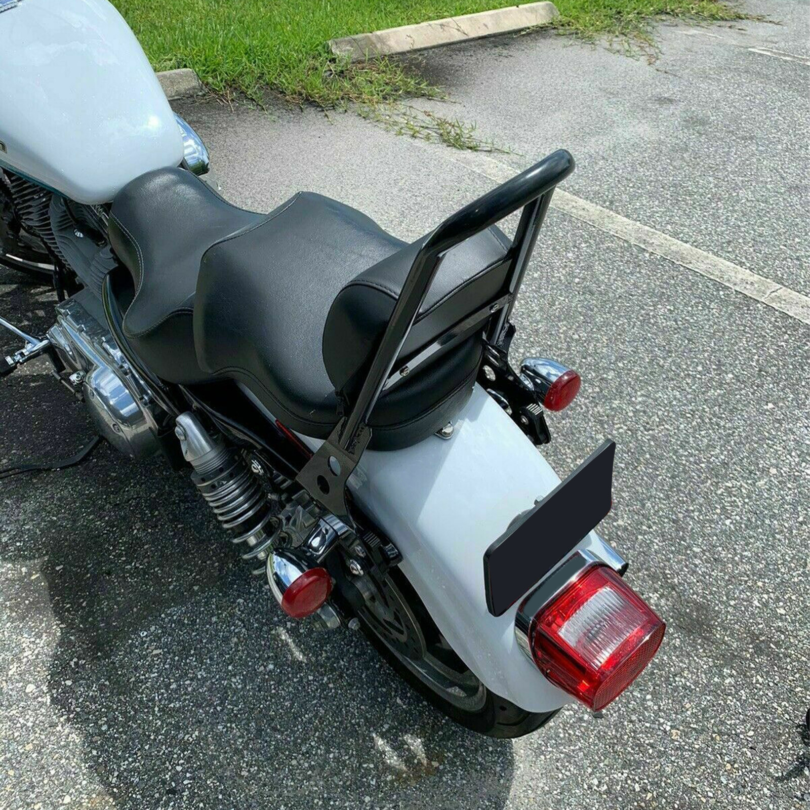 Detachable Passenger Sissy Bar Backrest Pad For Harley Sportster 1200 883 04-UP