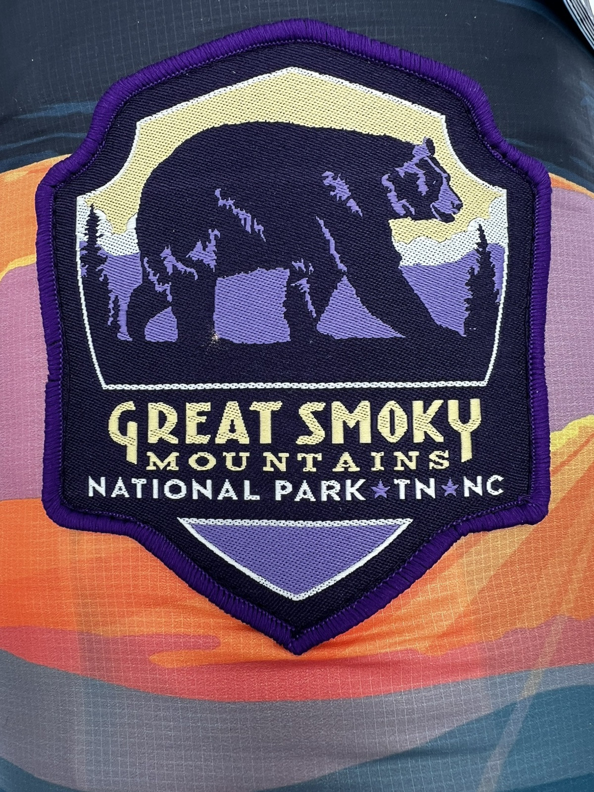 Rumpl Great Smoky Mountains National Park Puffy Blanket Limited Edit Sewn Patch