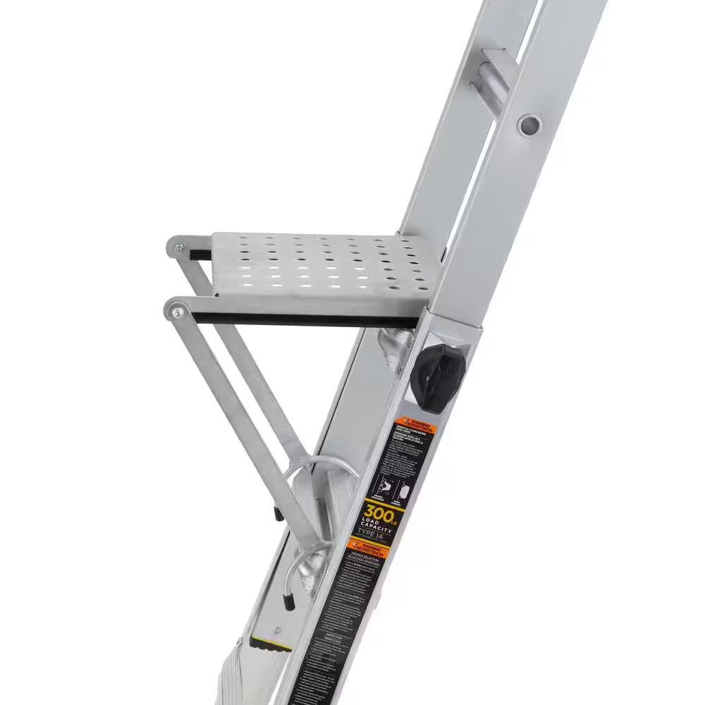 Step Platform Multiposition Ladder Accessory, 375 Lbs. Load Capacity, Compatible