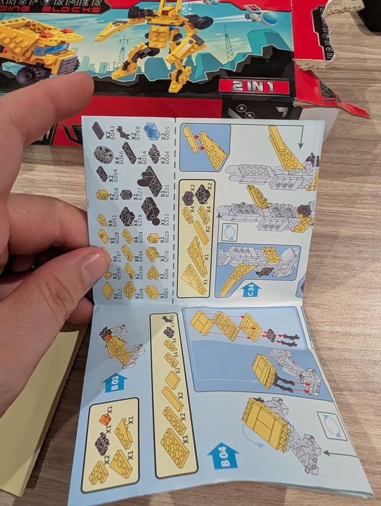 Transformer Building Blocks 2-in-1 Construction Toy Set