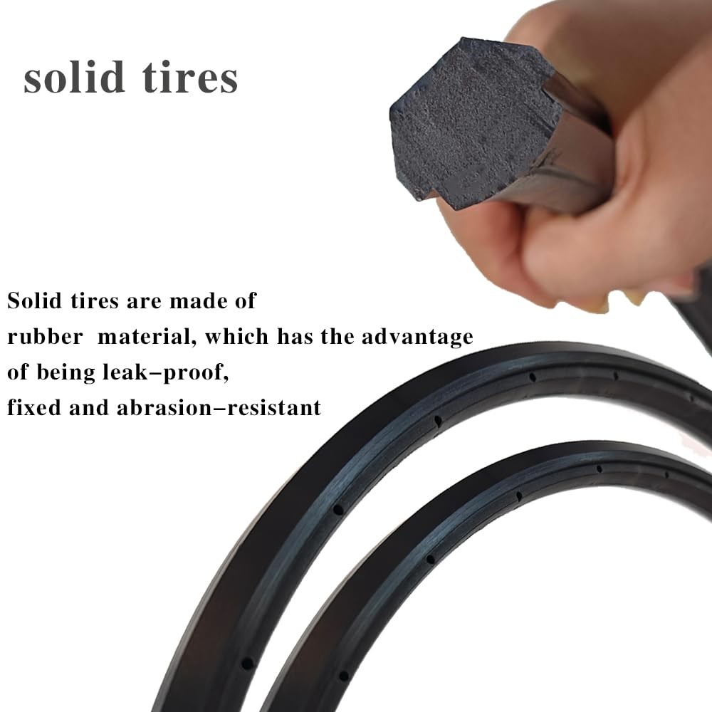 Migeek Wheelchair Rear Wheel Replacement Tire, 24 "X 1" 24X1 Standard, Black