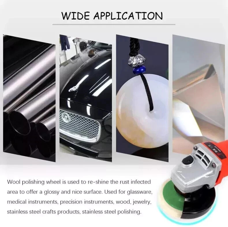 7PC Cotton Metal Aluminum Polishing Wheel Kit for Drill Grinder Car Buffing Pad