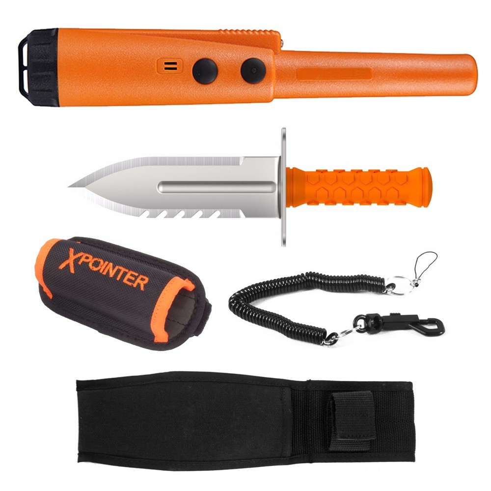 Quest XPointer Land Orange Pinpointer & Diamond Digger Tool Left Serrated