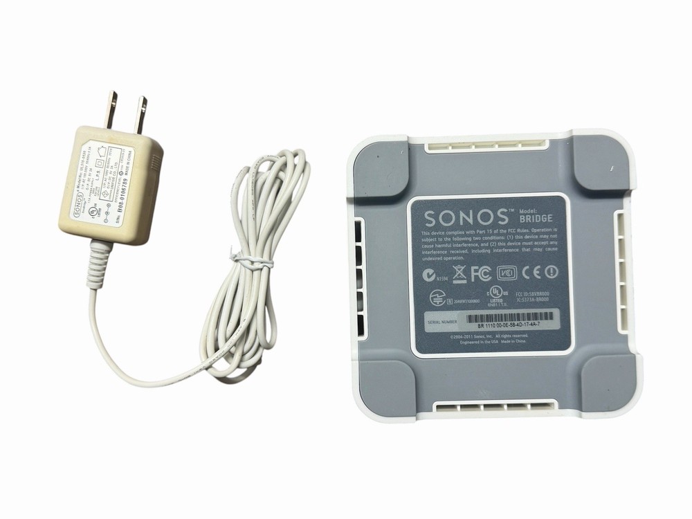 Sonos Bridge Wireless Extender Ethernet Switch w/ Cord - Model BRIDGE