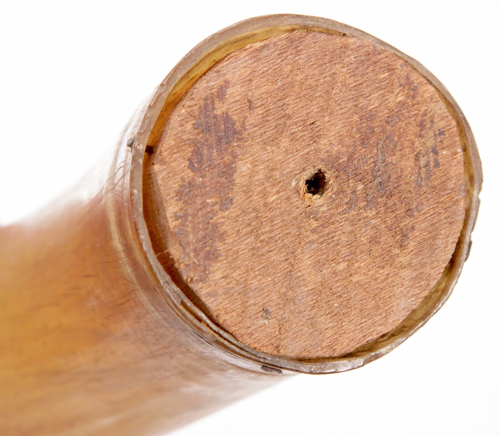 Antique 19th Century American Translucent Cow Horn Powder Horn Flask Old