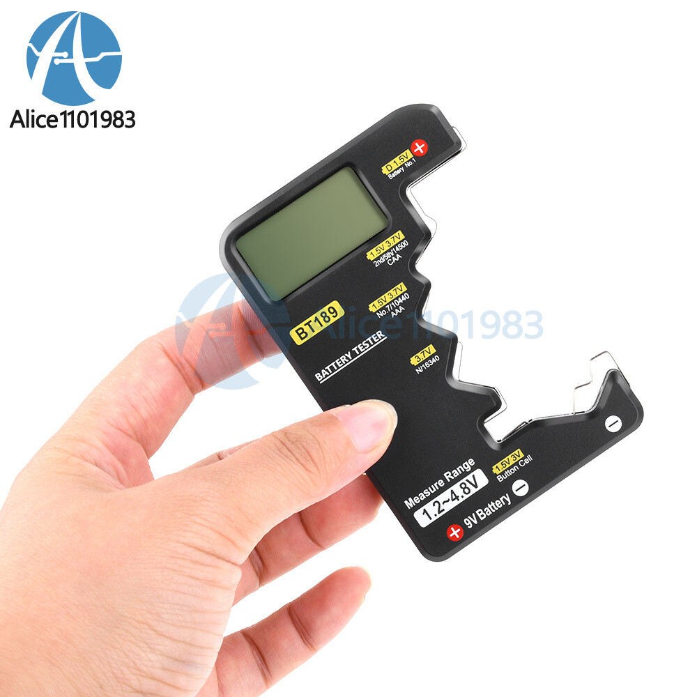 Digital Battery Tester Checker Electricity Indicator Universal AA, AAA 9V Button