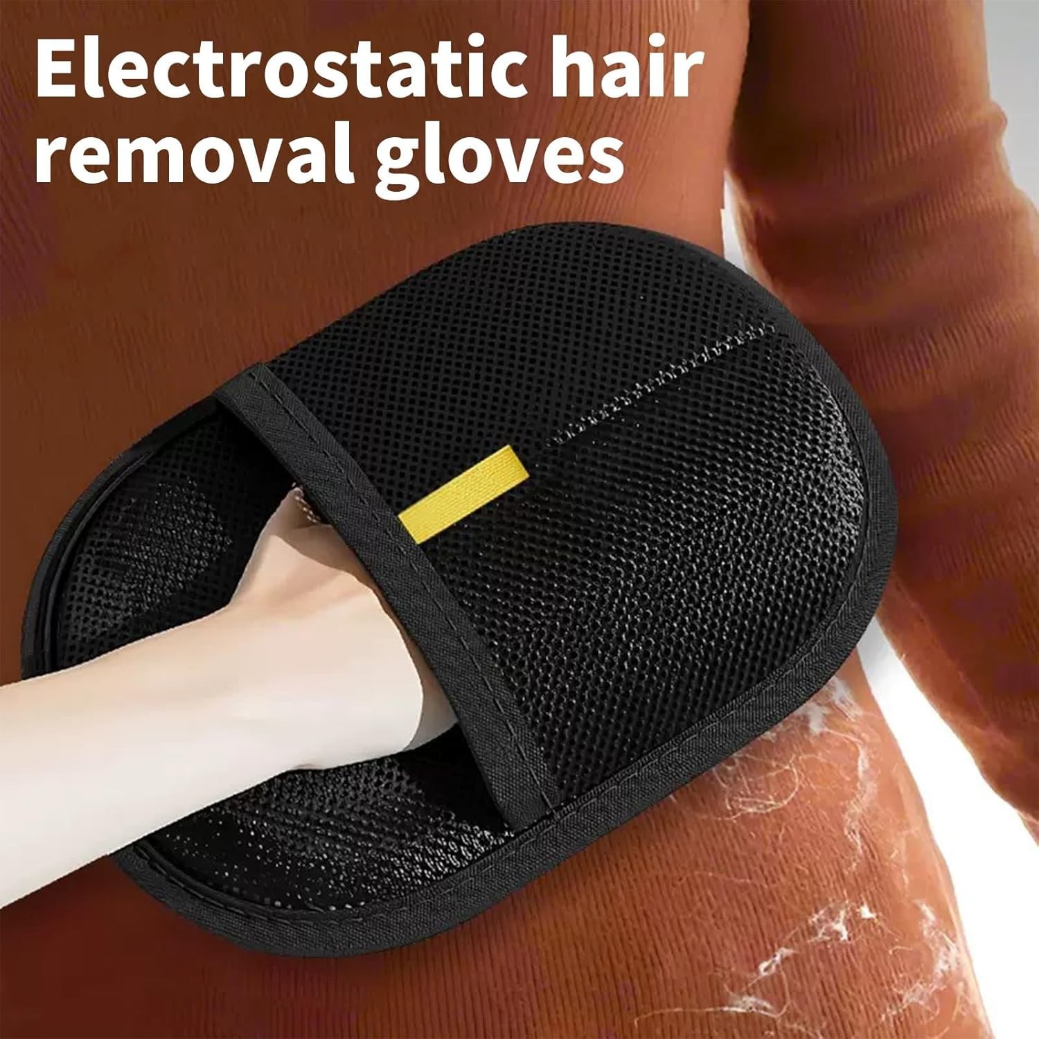 2 Pcs furhero mitt Magic Brush pet Hair,kivori Hair Removal BLACK(2PACK)