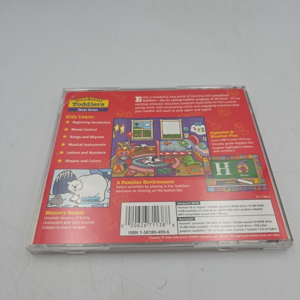 Jump Start Toddlers Classic Version Windows 98/95 PC CD-ROM