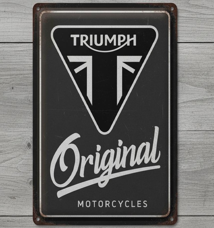 Triumph Original Motorcycles 8 x 12 Vintage Novelty Metal Sign Made In USA
