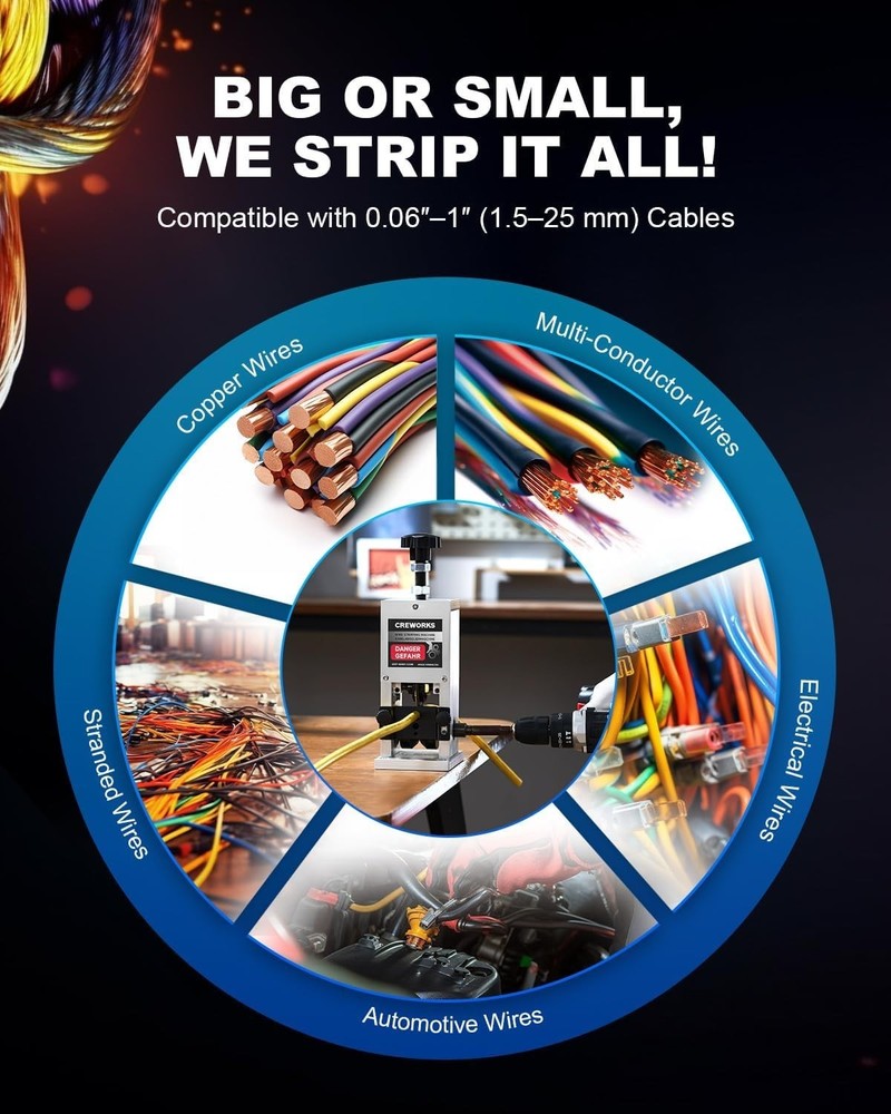 Versatile Manual & Drill-Powered Wire Stripper Machine for Effortless Stripping