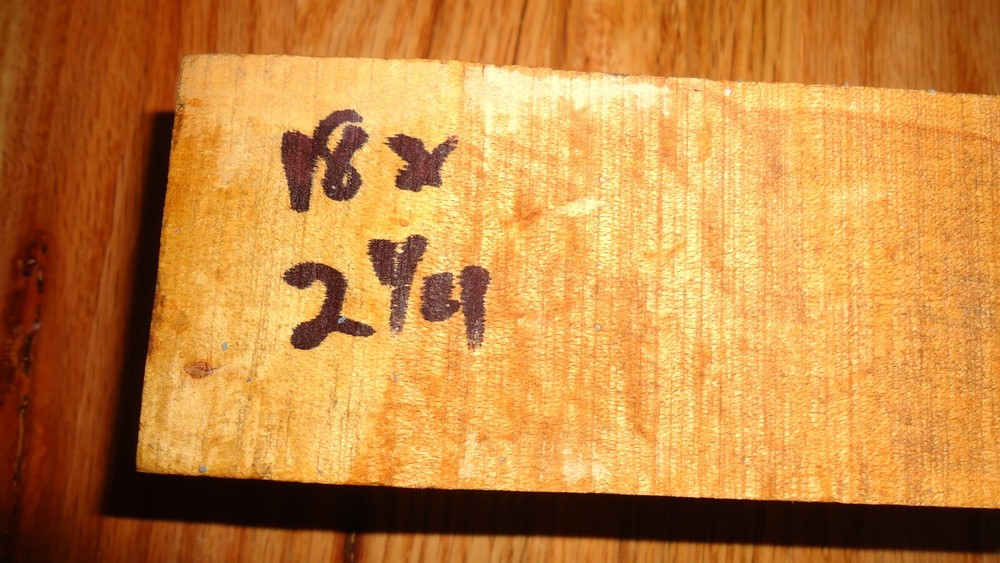 Pistol Stock Blank, Muzzleloader, Curly Maple, 18" x 2 1/4"