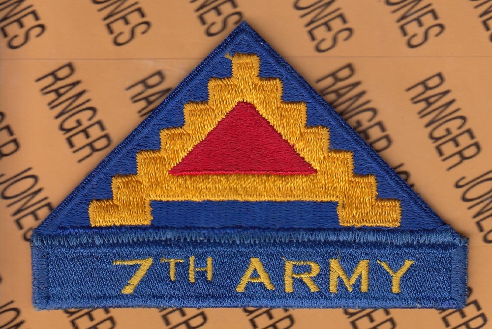 US Army 7TH ARMY Command Europe ~4.5" tab patch set c/e