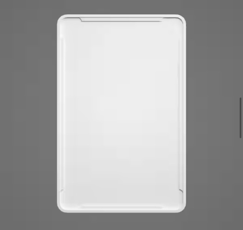 KeonJinn 24x36 Modern Rectangular White Aluminum Bathroom Vanity Mirror