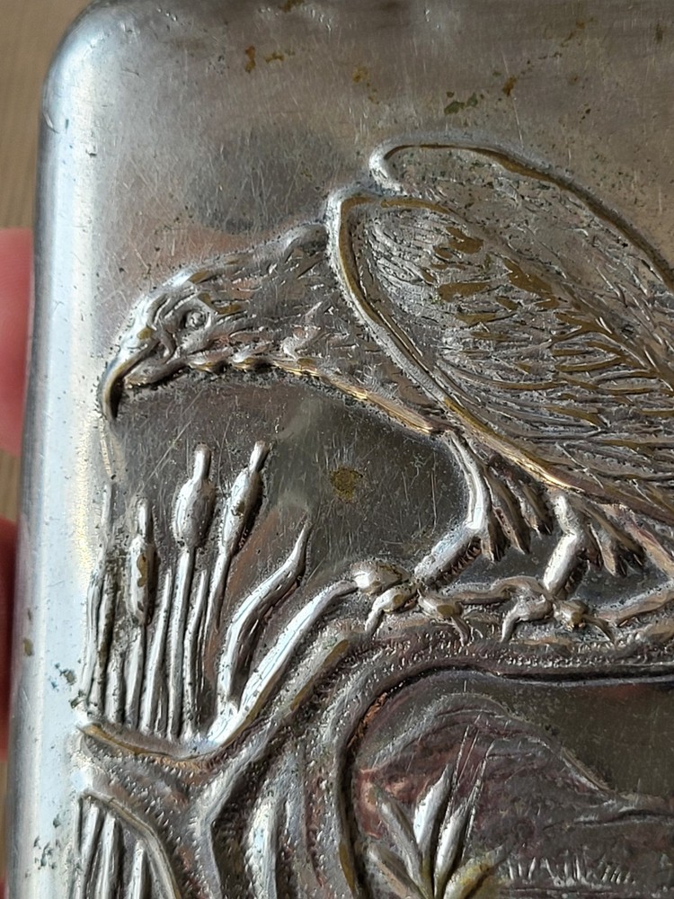 Vintage Soviet Rare USSR Hunter Cigarette Case.