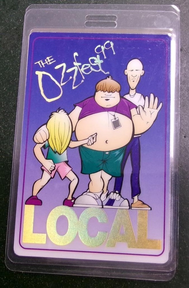 Vintage Genuine Ozzfest 1999 Laminated Backstage Pass LOCAL