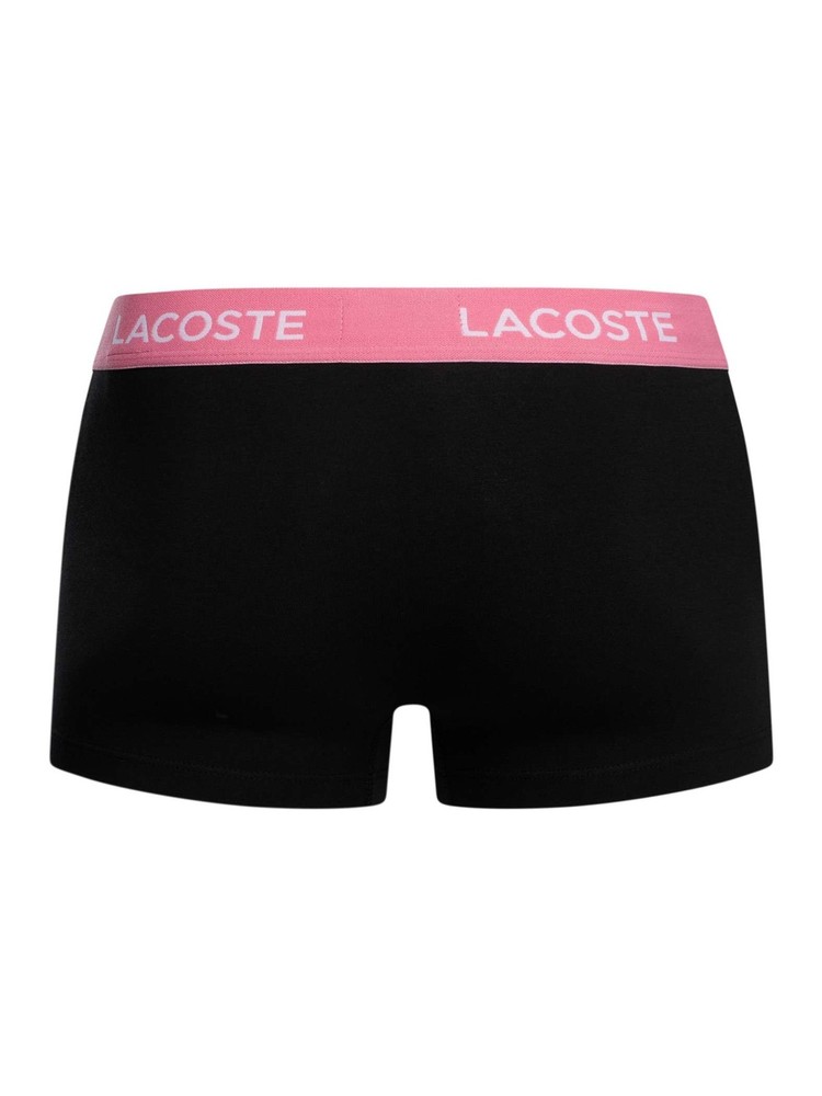 Lacoste Men's 5 Pack Cotton Stretch Trunks, Black