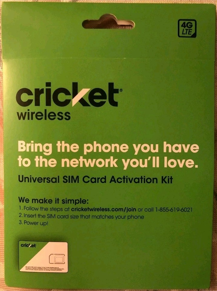 Cricket Wireless Universal SIM Card Activation Kit