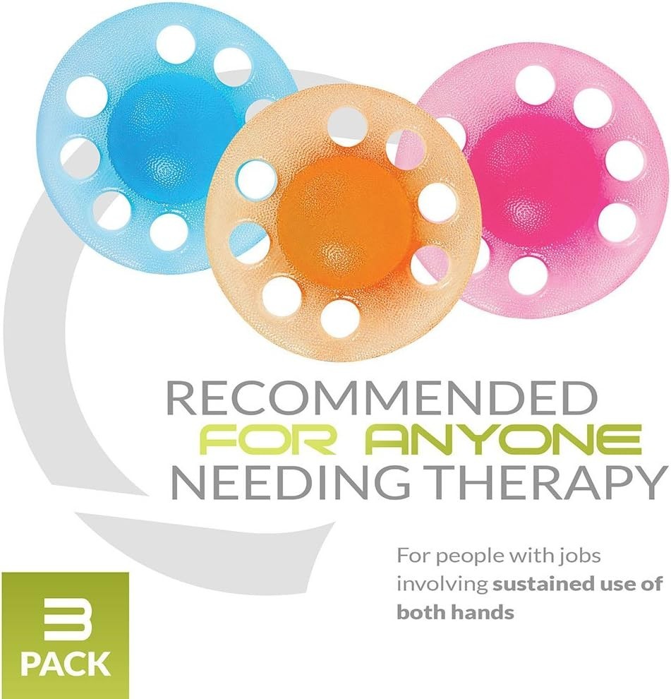 Finger Exerciser & Hand Strengthener (3 Pack - Light, Medium, Heavy)