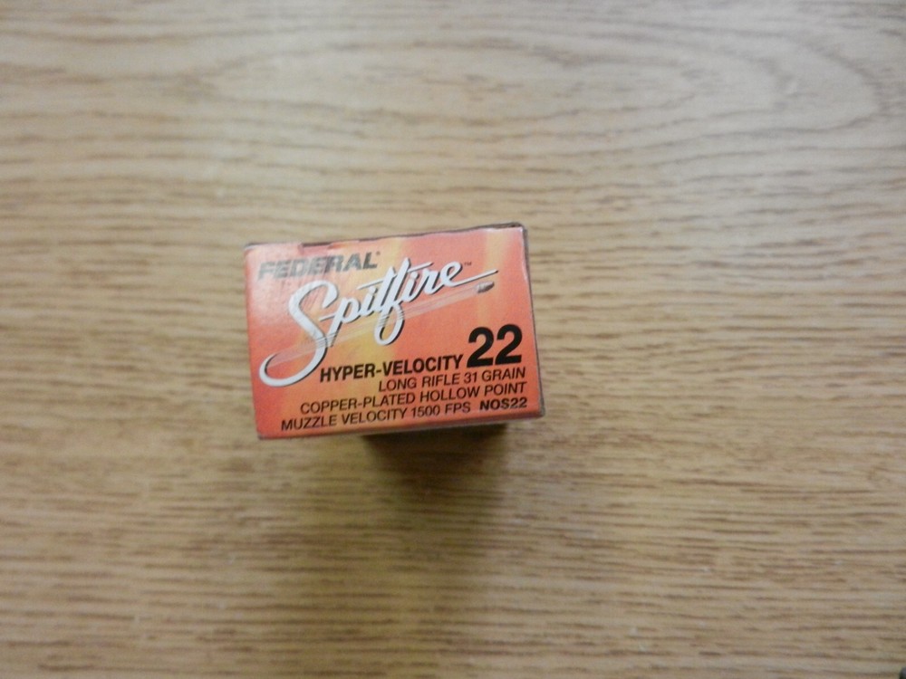 Federal Spitfire Hyper Velocity 22 Hollow Point Empty Box Used
