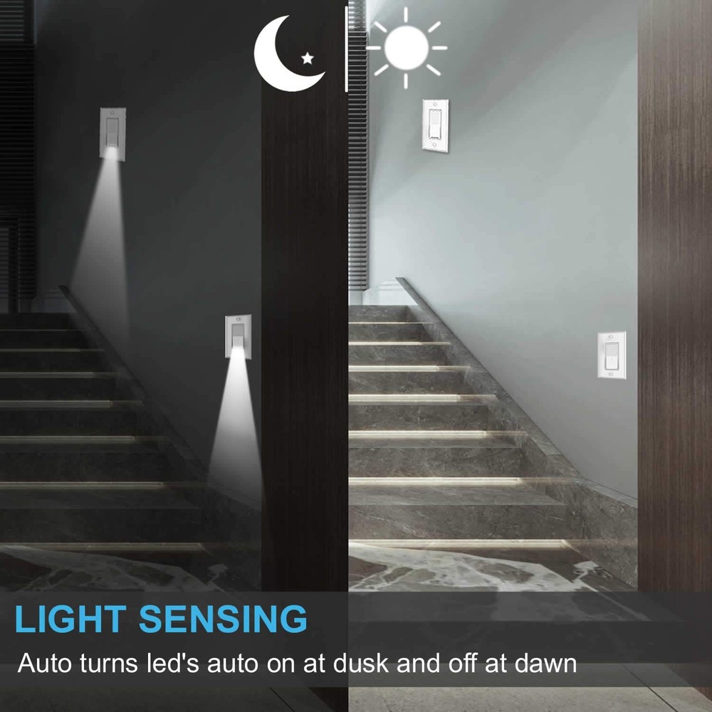 2 Pack Illuminated 3 Way Light Switch Decora Paddle Rocker Light Switch with