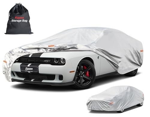 6 Layers Car Cover Custom Fit for Dodge Custom Fit Dodge Challenger LM-Silver