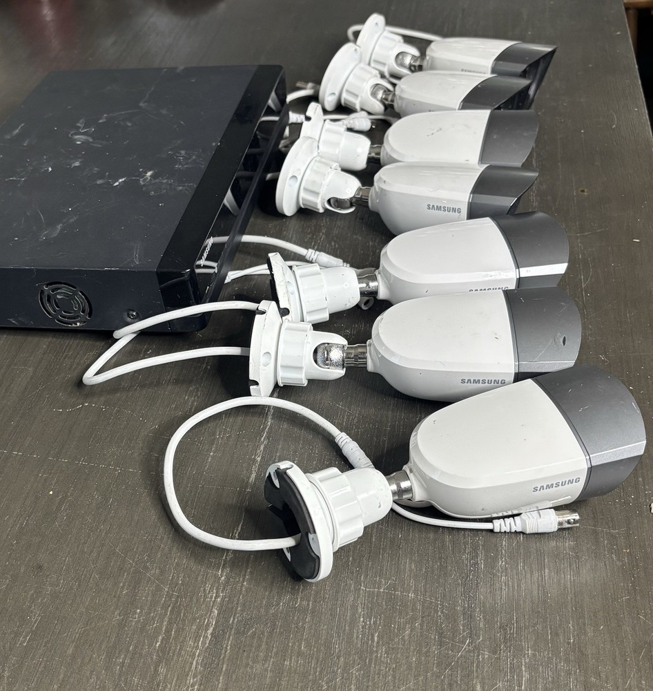 Samsung Security System With 7 Cameras And Wires