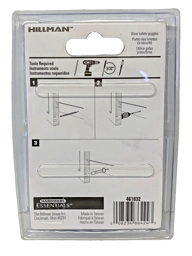 Hillman Hardware Essentials 851340 Rigid Door Stop, White