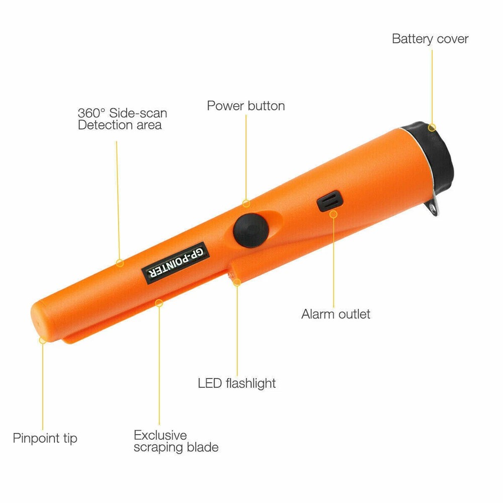 High Sensitivity Metal Detector Pinpointer - Compact Waterproof Probe
