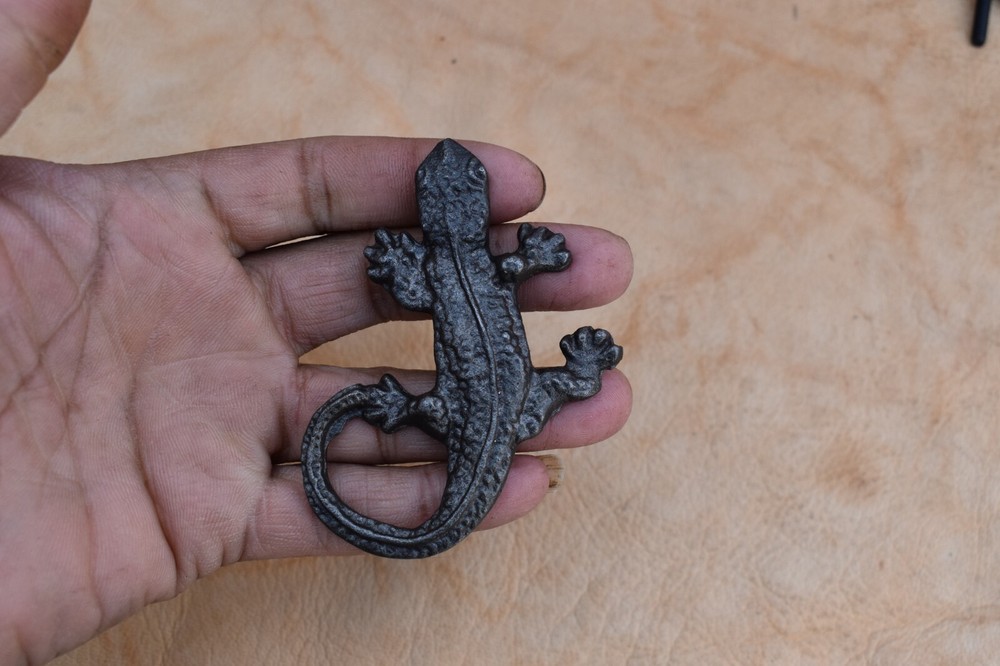 Cast iron door knob Lizard Shape Cabinet Dresser Drawer Pulls Handles knobs 10pc