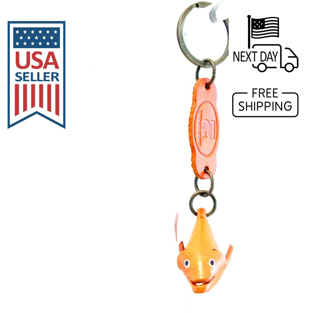 Sea Trout Handmade Leather Keyring