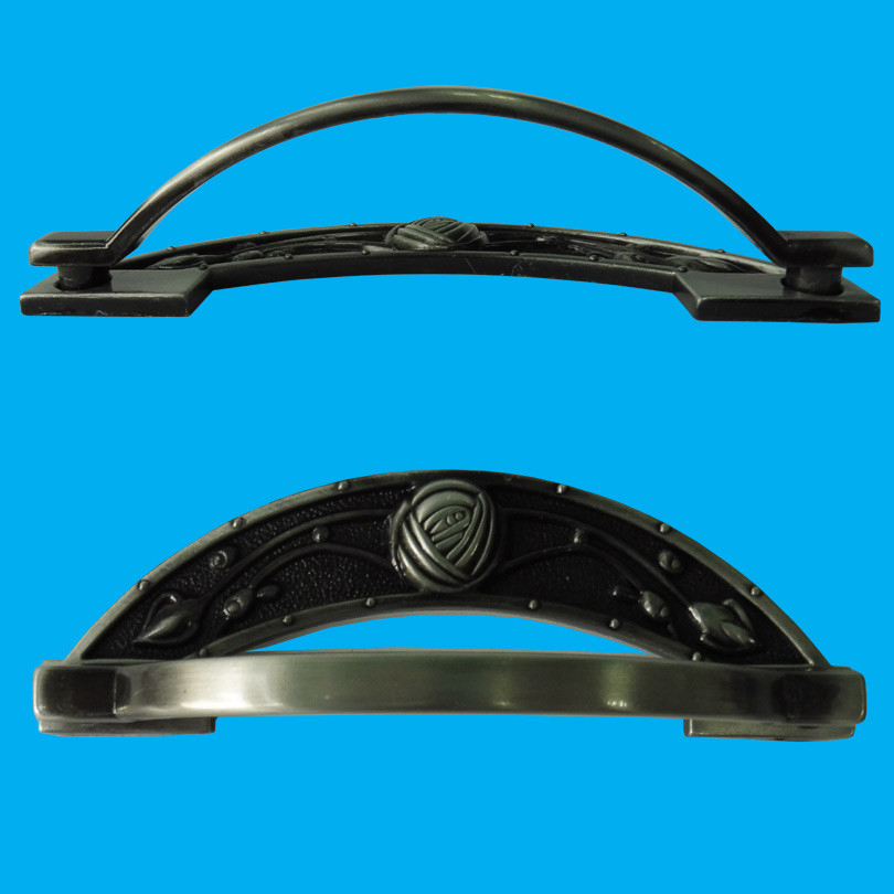 10x Rose Pull Handle 96mm, Cabinet Wardrobe Door Knobs Kitchen Floral, Faceplate