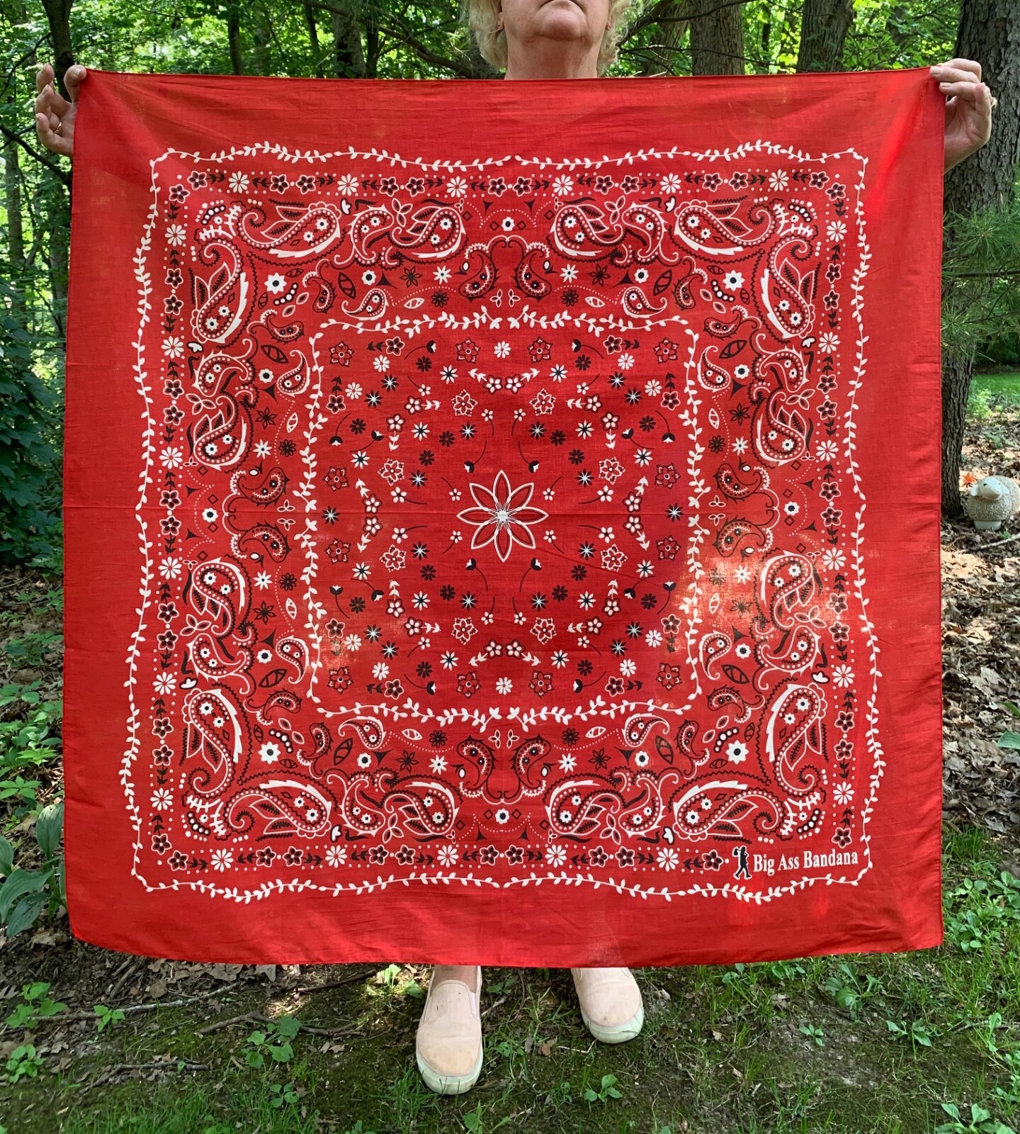 BIG ASS BANDANA Extra Large Texas Size Paisley Bandana 42x42 in