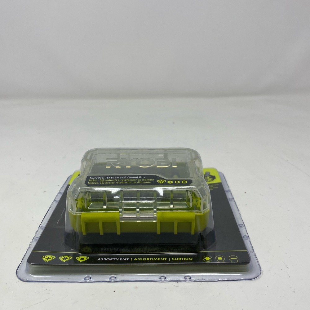 Ryobi 12-Pc 2" Diamond Grit Impact Driver Bit Set - Green