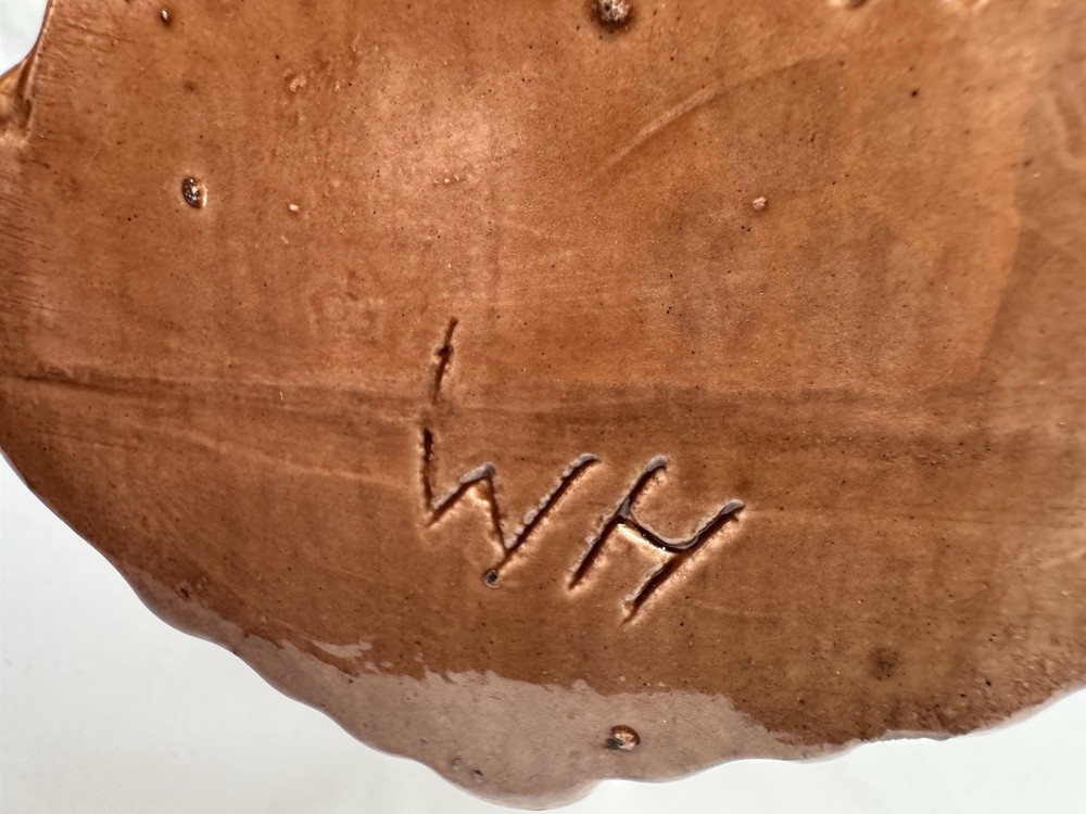 Porcelain Scroll Handles Vase Read Description