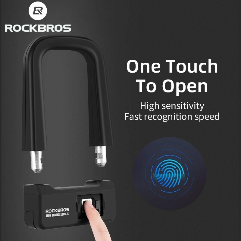 Rockbros Atom Shackle Lock-X FINGERPRINT SYSTEM