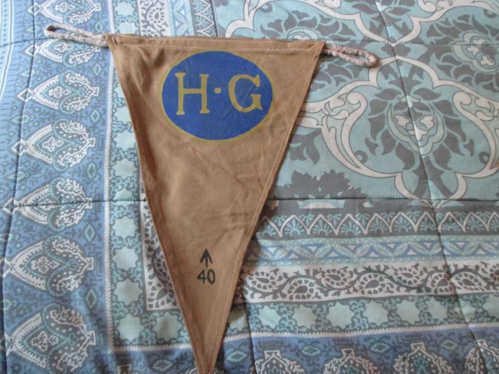 WW II BRITISH HOME GUARD  COMMAND POST  PENNET  FLAG