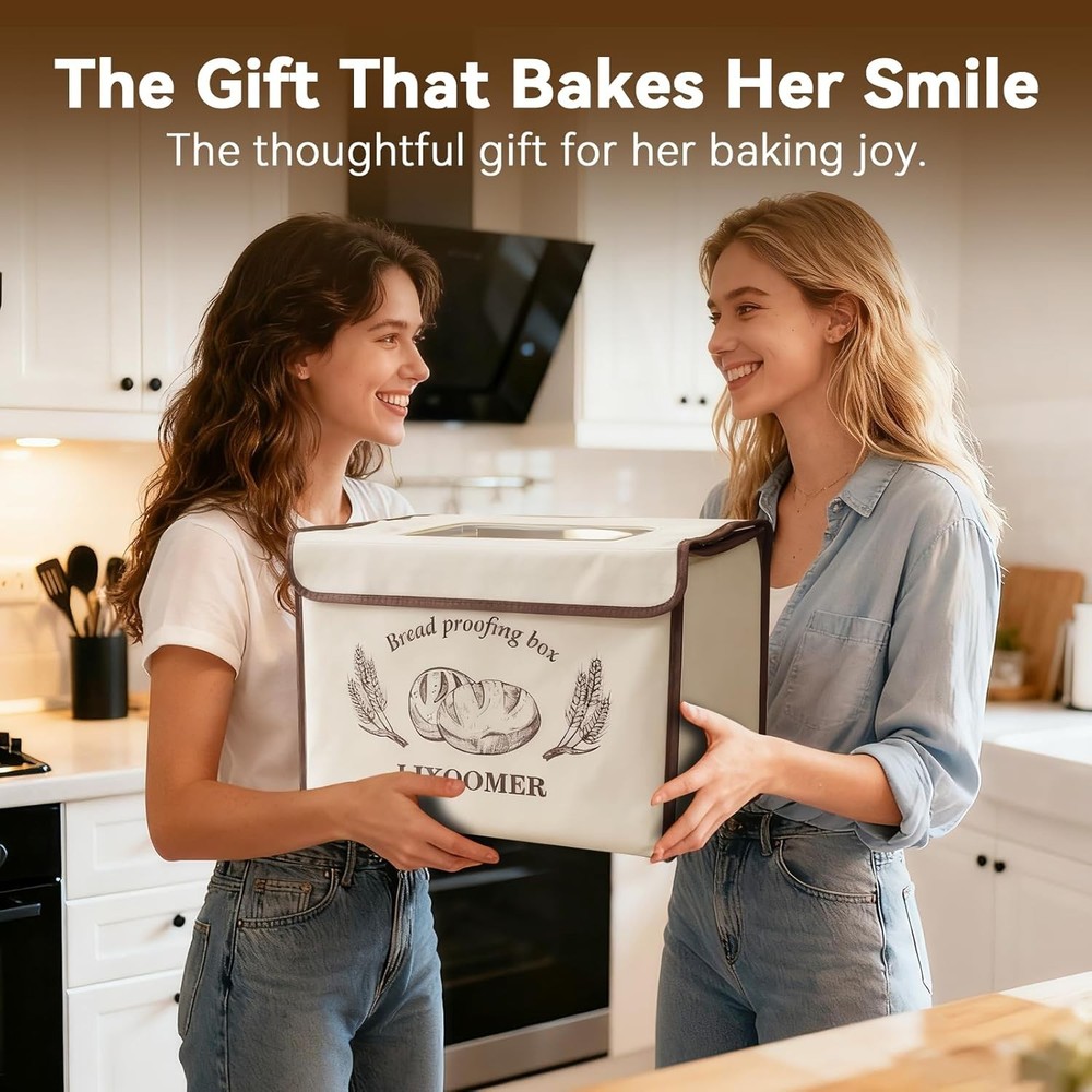 Collapsible Bread Proofing Box W/ 68-115°F Temp Control & 48H Timer Bread Making